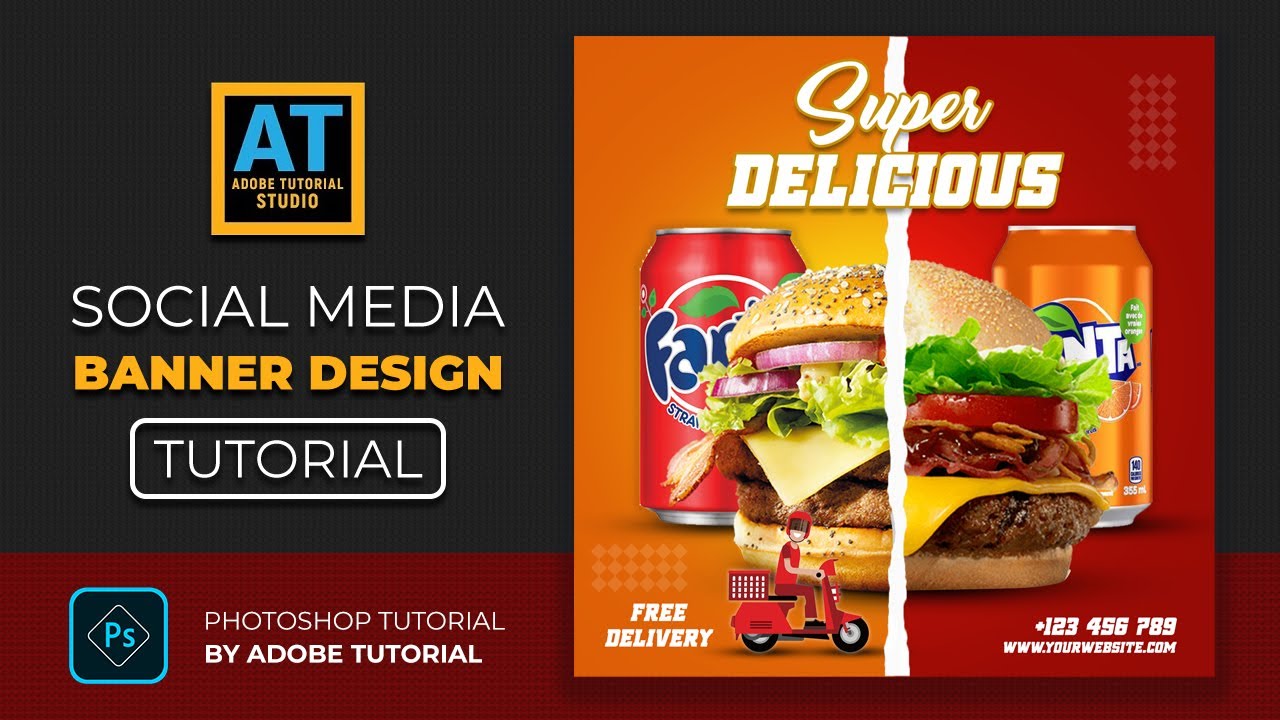 Learn to Make Creative Banner Design in Photoshop 2022