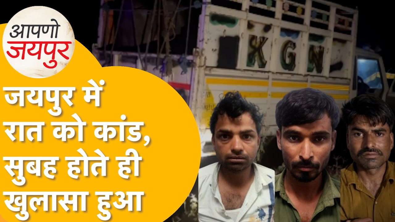 Jaipur में चोरी करने वाले तीन शातिर चोर पकड़े गए, पिकअप के साथ 3 लाख की भैंस भी बरामद।