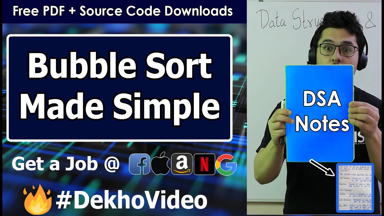 Bubble Sort Algorithm in Hindi