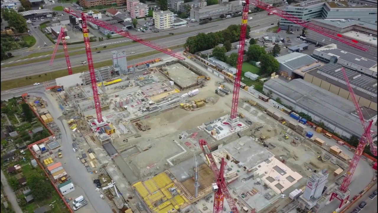 Swiss Life Arena: Drohnenflug über Baustelle | September 2019