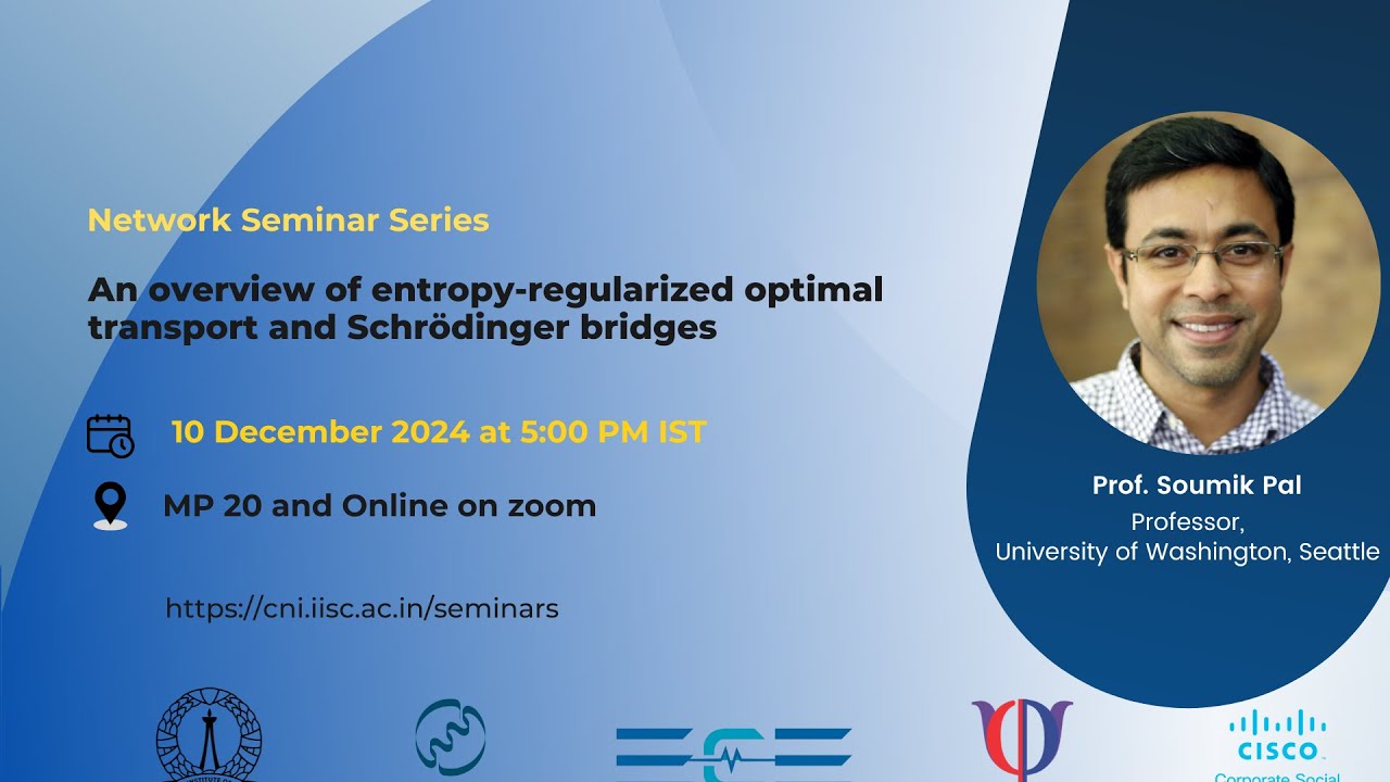 An overview of entropy-regularized optimal transport and Schrödinger bridges | Prof. Soumik Pal