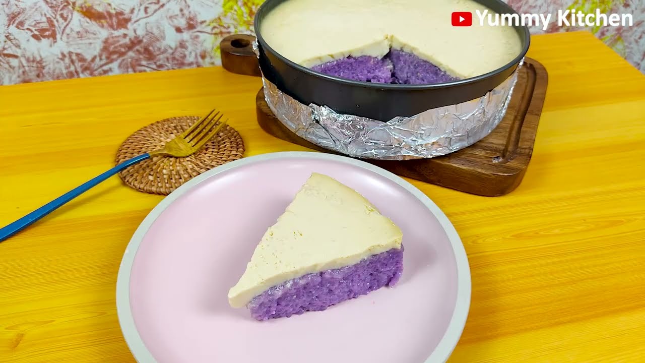 Ube Biko with Custard Flan