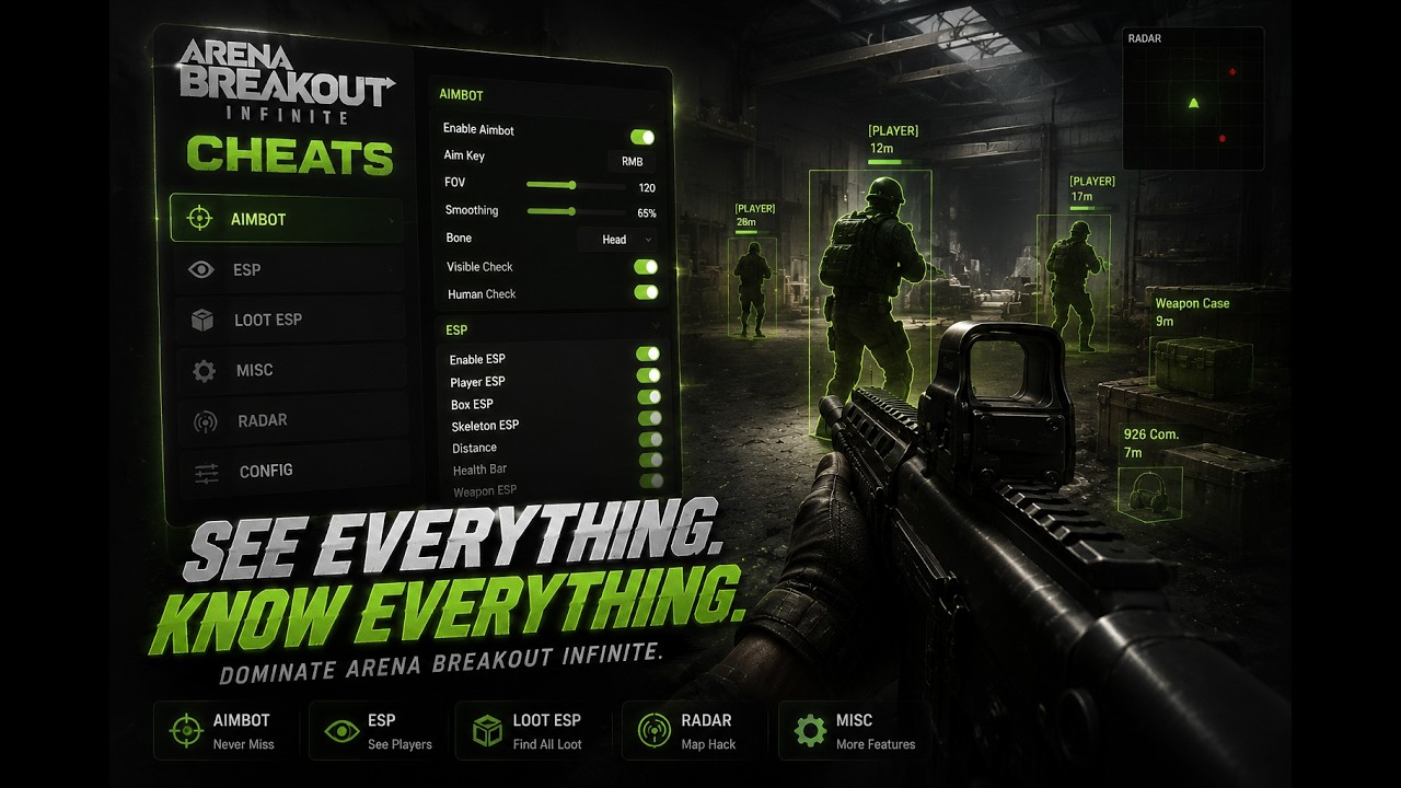 Arena Breakout Infinite Cheats | Arena Breakout Infinite Hack  &ndash; ESP, Aimbot, Loot Radar & No Recoil