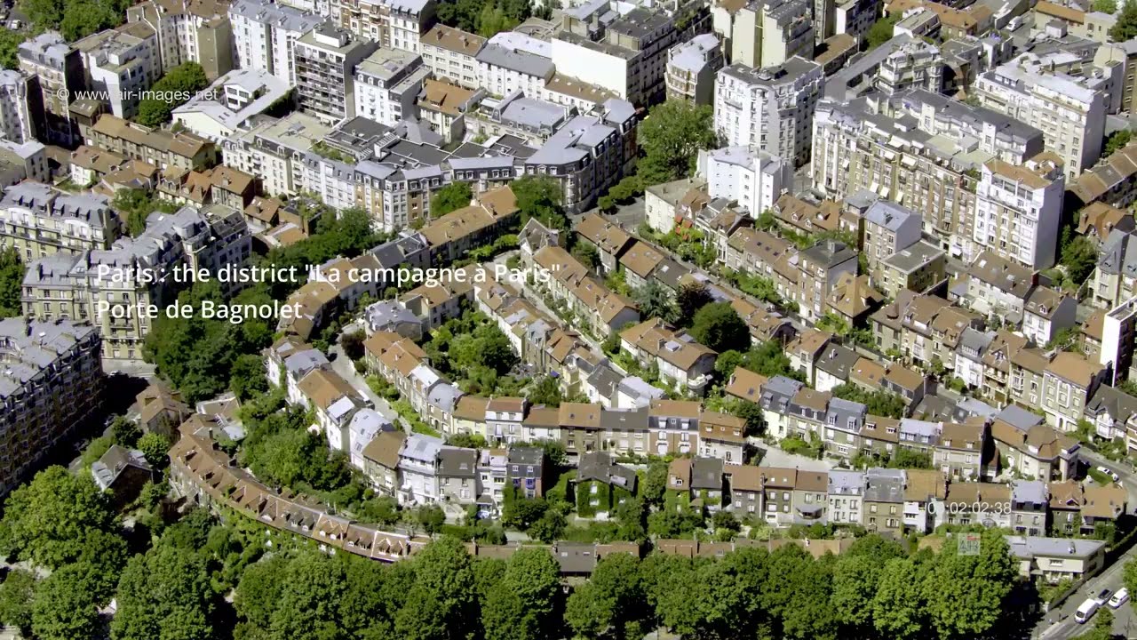 Aerial Footage Paris XX Campagne à Paris and Porte de Bagnolet