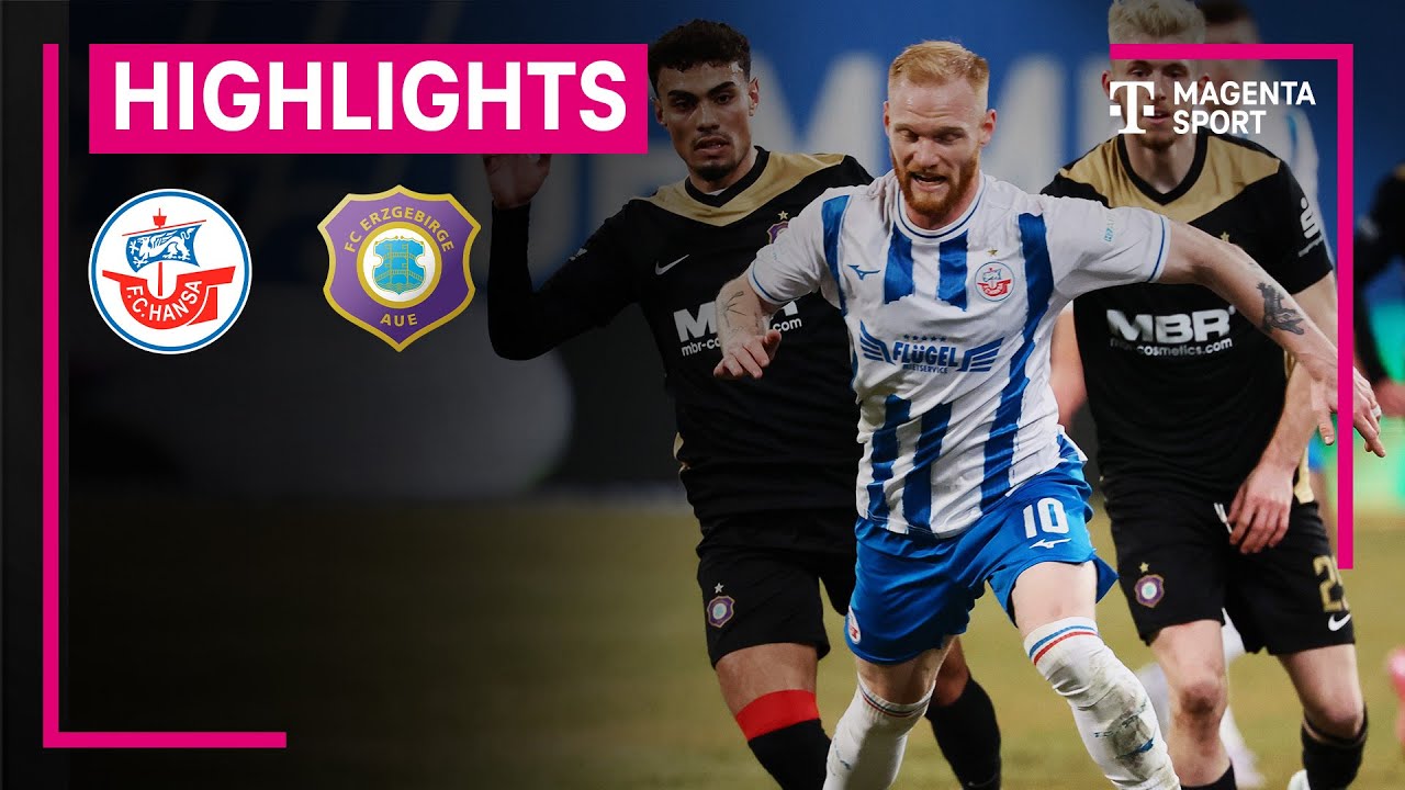 Hansa Rostock - FC Erzgebirge Aue | Highlights 3. Liga | MAGENTA SPORT