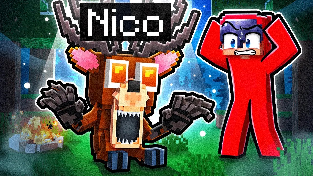 Играем за оленёнка-монстра в Minecraft
