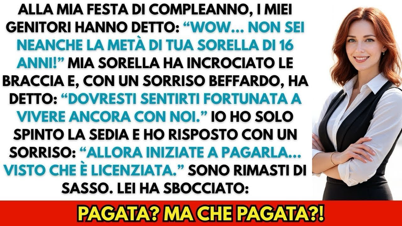 Al mio compleanno, i miei genitori mi hanno umiliata… Ma la mia risposta li ha zittiti