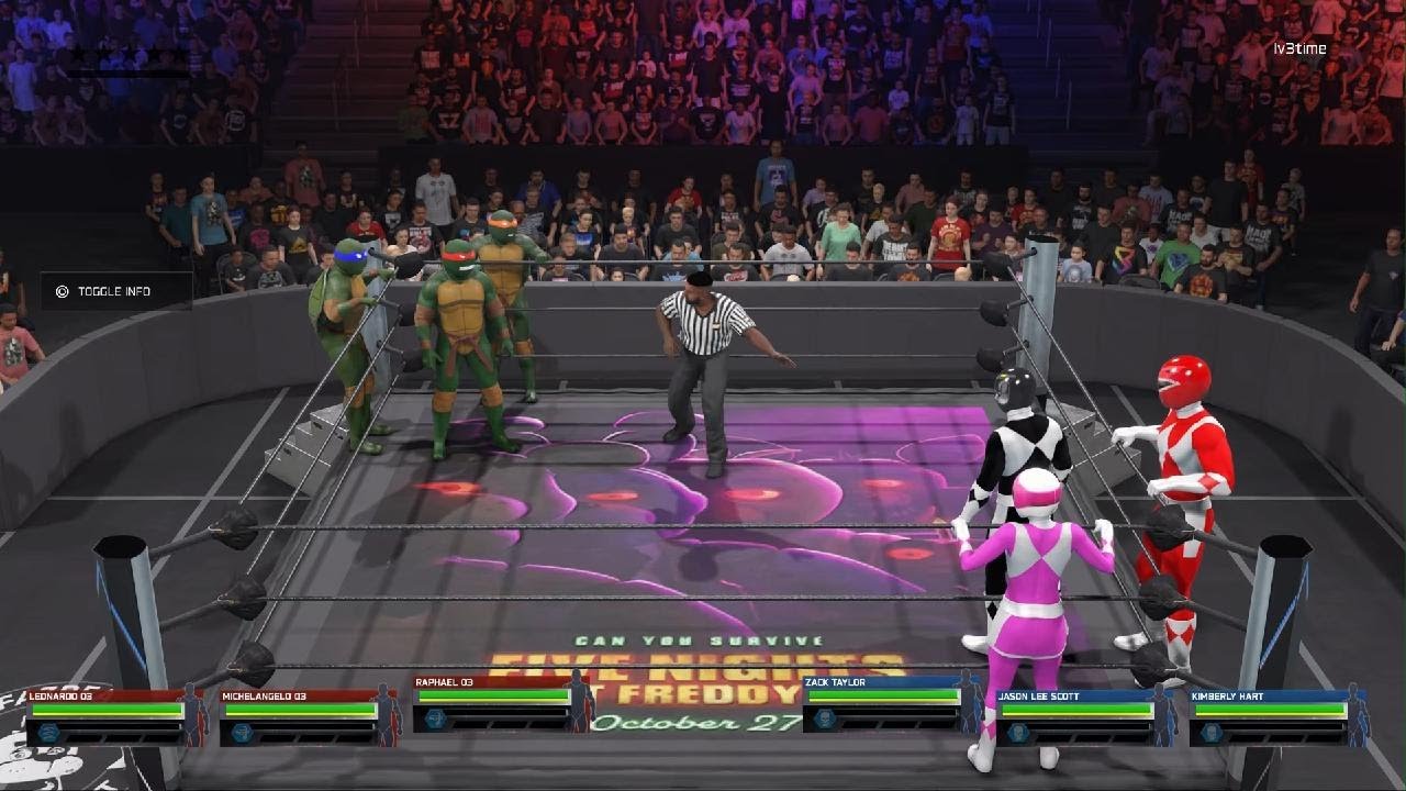 WWE 2K25 Power Rangers VS TMNT