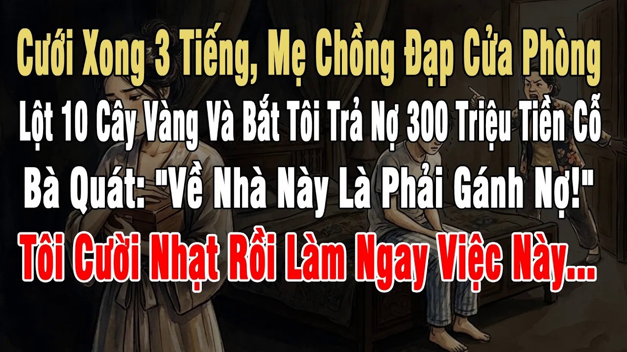 Vừa Cưới Xong 3h, Mẹ Chồng Vào Phòng Lột 10 Cây Vàng Và Bắt Tôi Trả Nợ 300 Triệu Tiền Cỗ, Bà Quát...