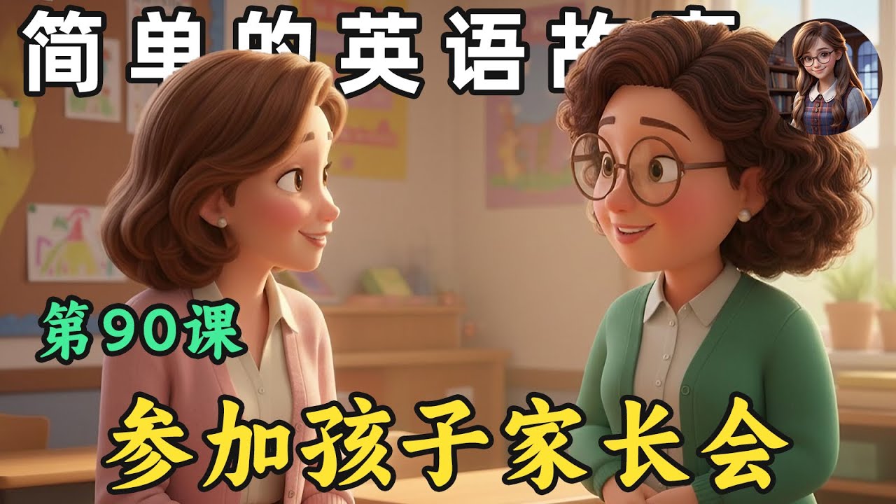 提高英语听力能力 🎧简单英语故事（参加孩子家长会的一天）第90课