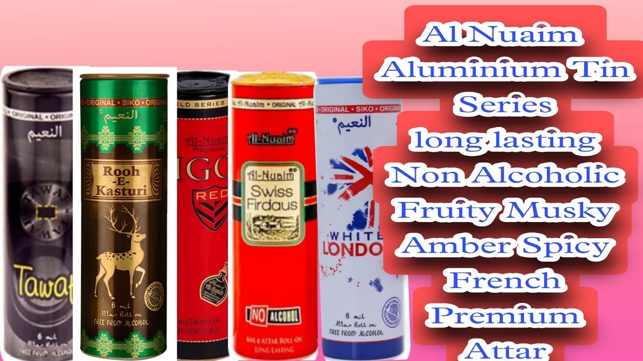 Ruh-e kasturi Swiss Firdous,White London,Al Nuaim Long lasting Attar With Almunium Tin Hindi Review