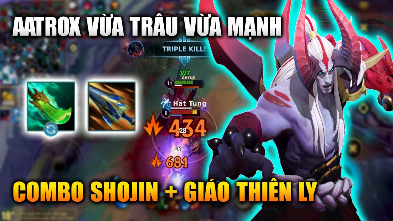 Wild Rift | Aatrox Vừa Trâu Vừa Mạnh Build Shojin + Giáo Thiên Ly Quá Lỗi Tốc Chiến
