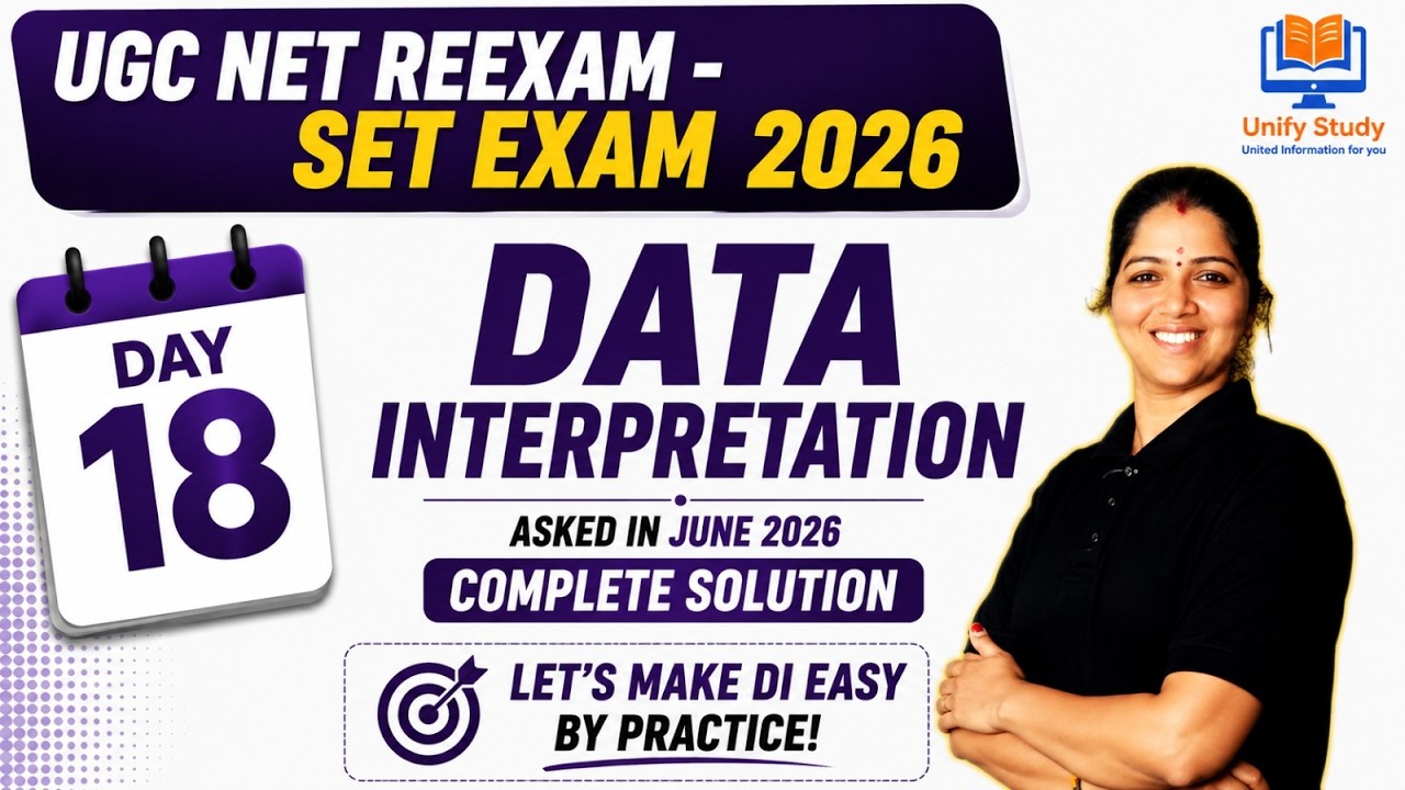🔥 UGC NET RE-EXAM & SET 2026 | DI &ndash; Data Interpretation | UGC NET June 2026 PYQs | Paper 1 Solution