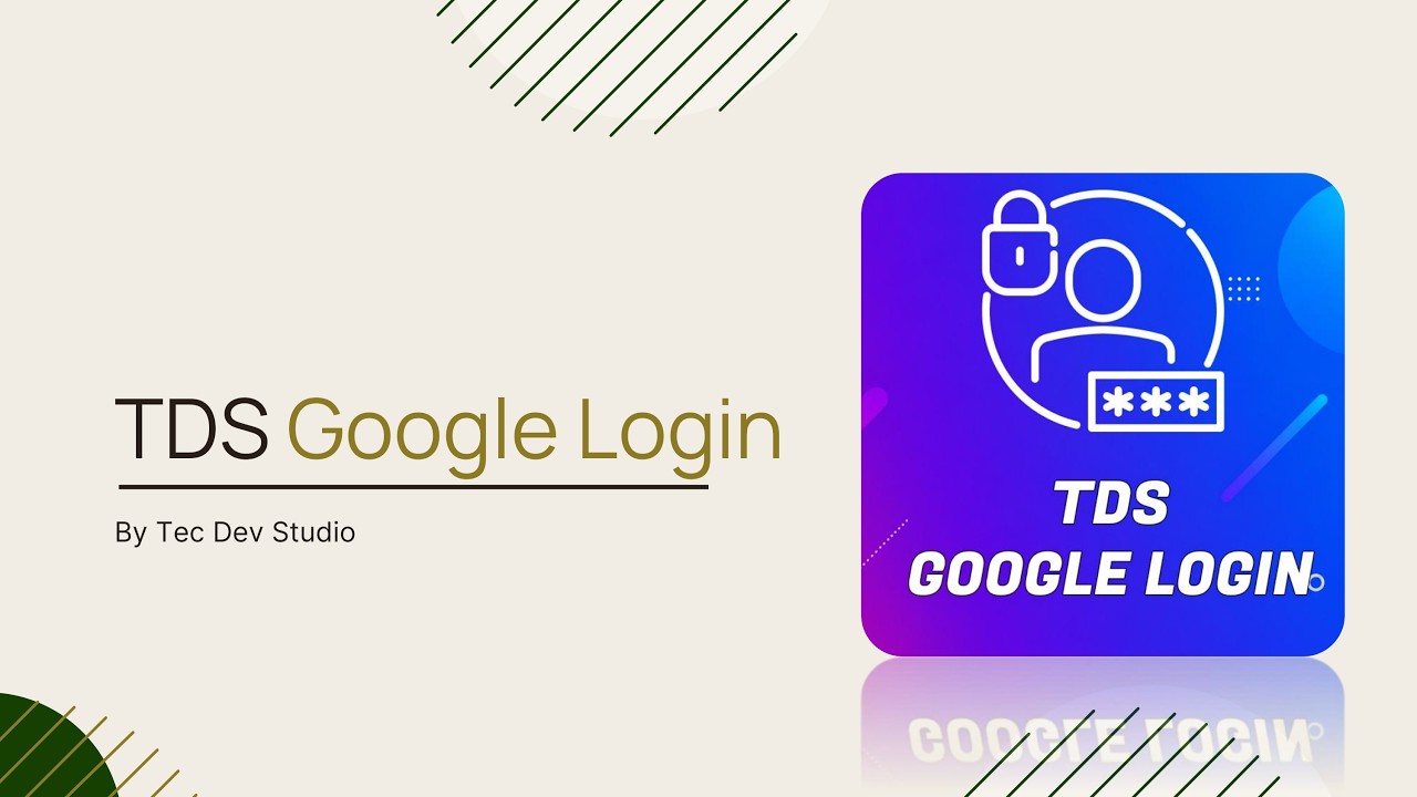 TDS Google Login Plugin For Unreal Engine | 1 Click Google Login System for Unreal Engine Plugin