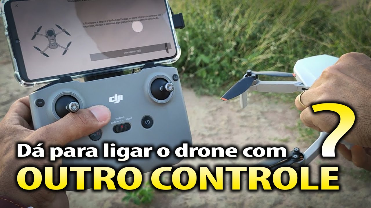 Posso usar outro controle para ligar o drone DJi Mini 2?