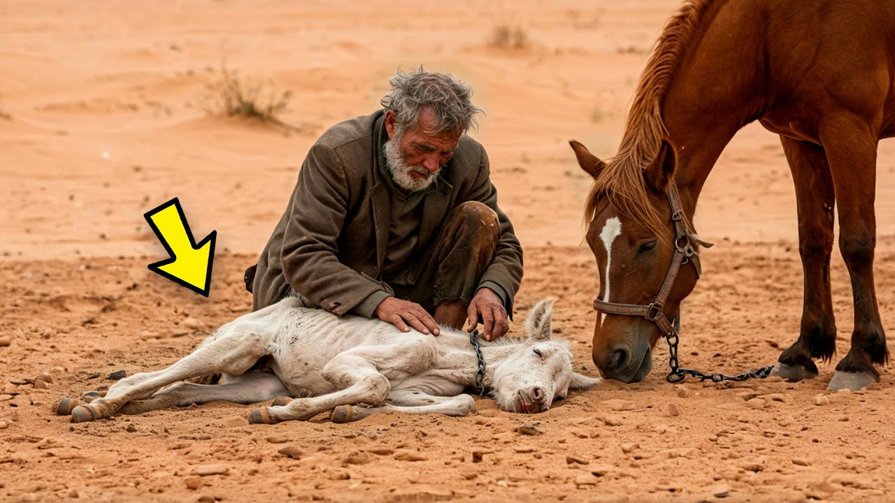 RICH MAN ABANDONS CHAINED COLT IN THE DESERT, but what the BEGGAR DOES NEXT…