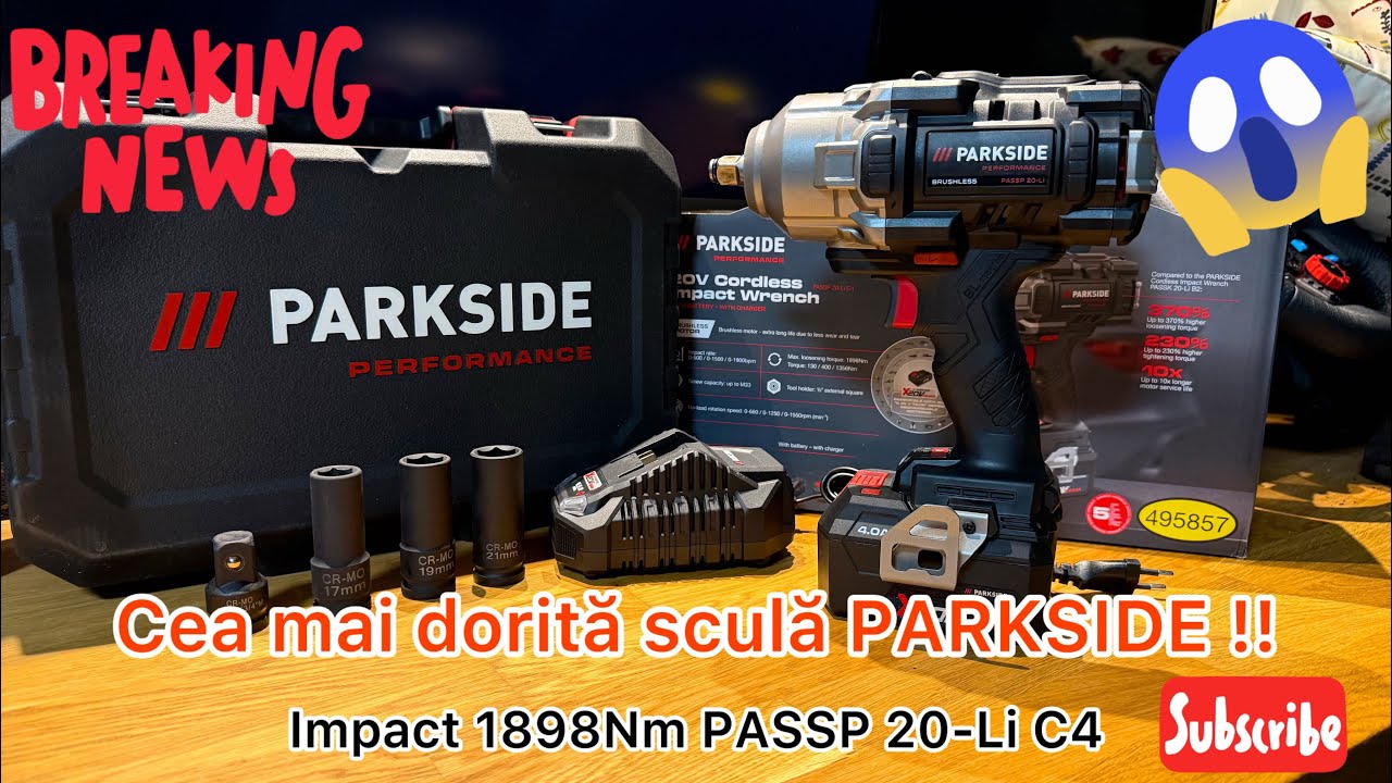 Impact Parkside Performace 1898Nm PASSP 20-Li C4 Oficial in Romania! - Unboxing si test prezonale!
