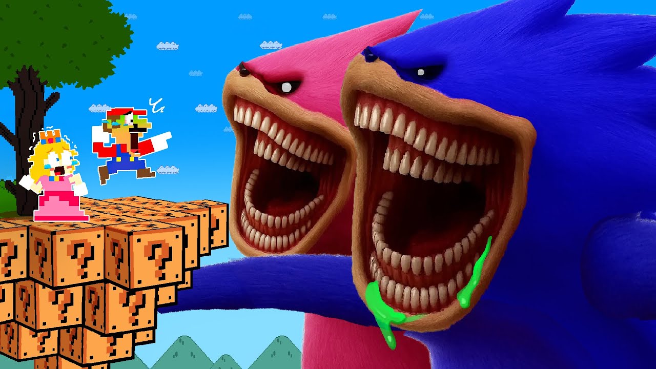 Mario Upgraded Sonic into the BIGGEST Shin Sonic in Super Mario Bros.