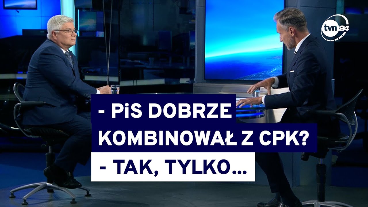 Maciej Lasek o szczeg&oacute;łach budowy portu lotniczego w Baranowie i przyszłości Okęcia @TVN24