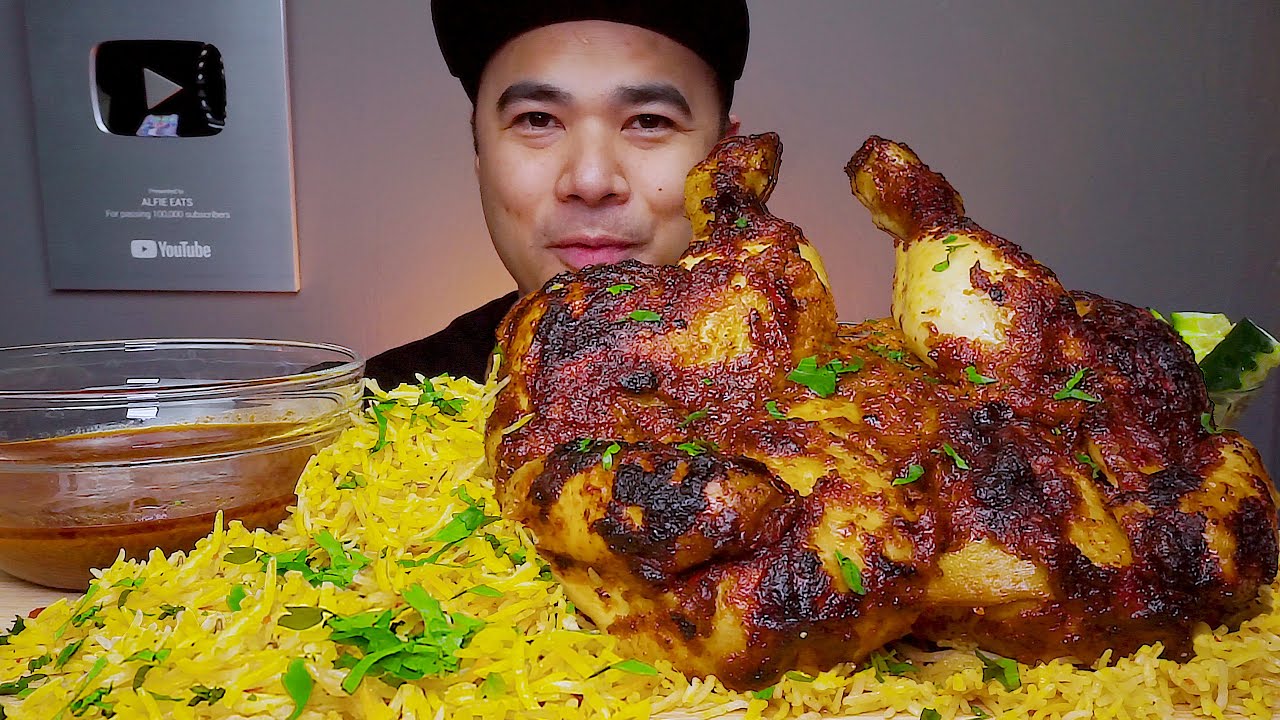 CHICKEN PERI PERI | BIRYANI RICE | WHOLE CHICKEN MUKBANG