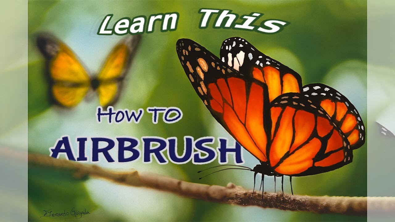 Photorealism Airbrush Course - Butterfly speed painting - Courses from Fine Art Airbrush Courses