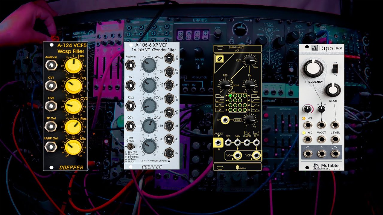 Eurorack filters WASP vs SMR4P vs Xpander vs Ripples comparison