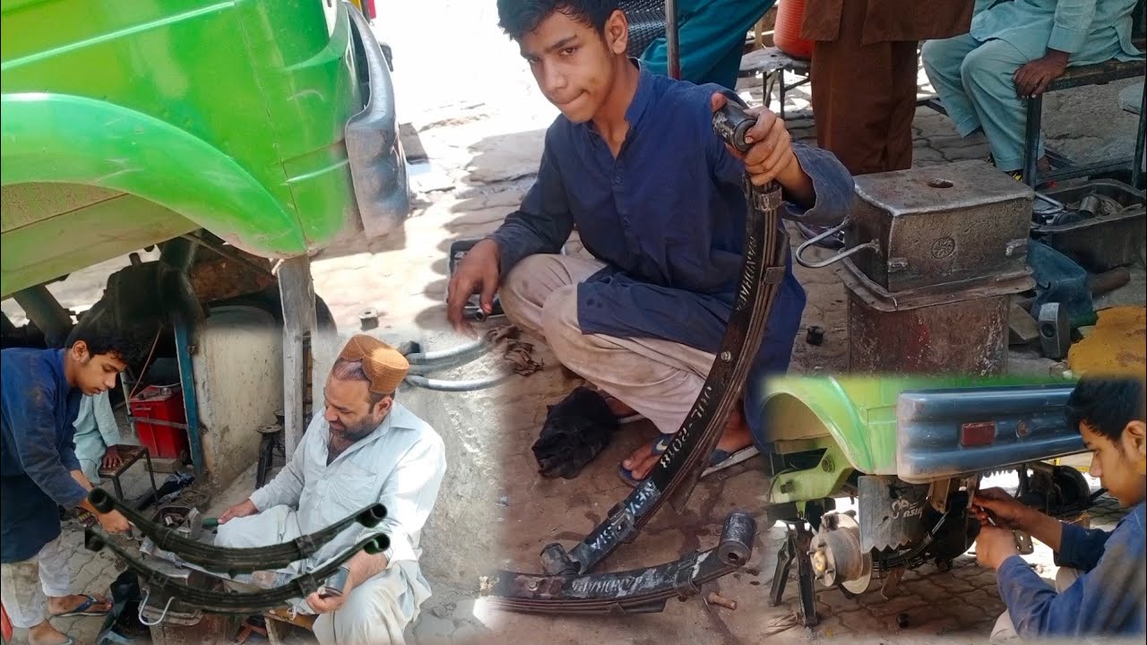 Leaf Spring How To Repair And Fixing||Auto Rickshaw  Leaf Spring(Kamani)Repairing Full Process.