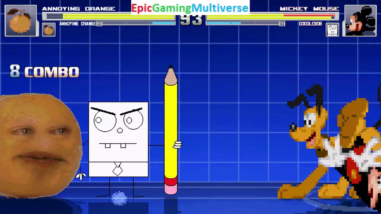 MUGEN Matches / Battles / Fights Of The Annoying Orange, The Annoying Orange, And DoodleBob