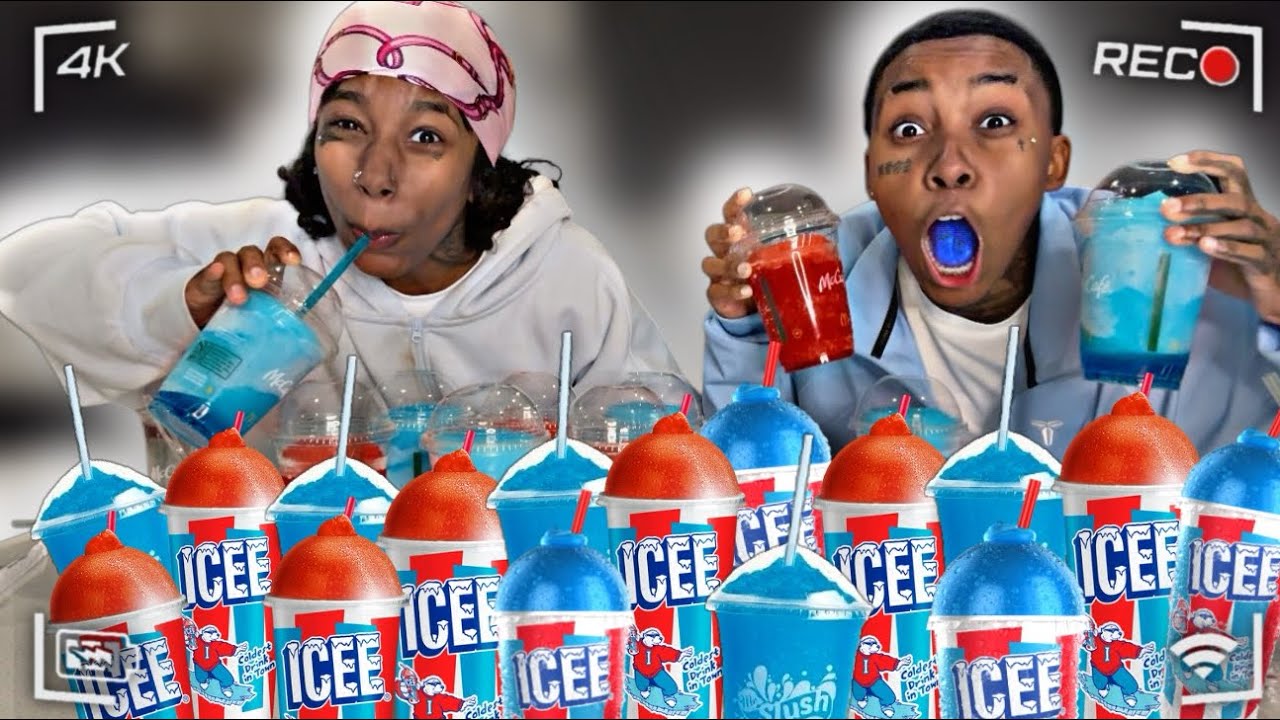 LAST TO STOP DRINKING 100 SLUSHIES WINS $1,000 WITH RKEMPIREE ❤️