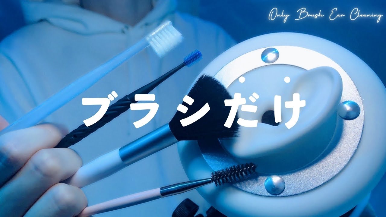 【ASMR】ブラシの耳かきだけを聴きたい人へ【1時間】作業・睡眠用・ほぼ声なし　Only brush ear cleaning