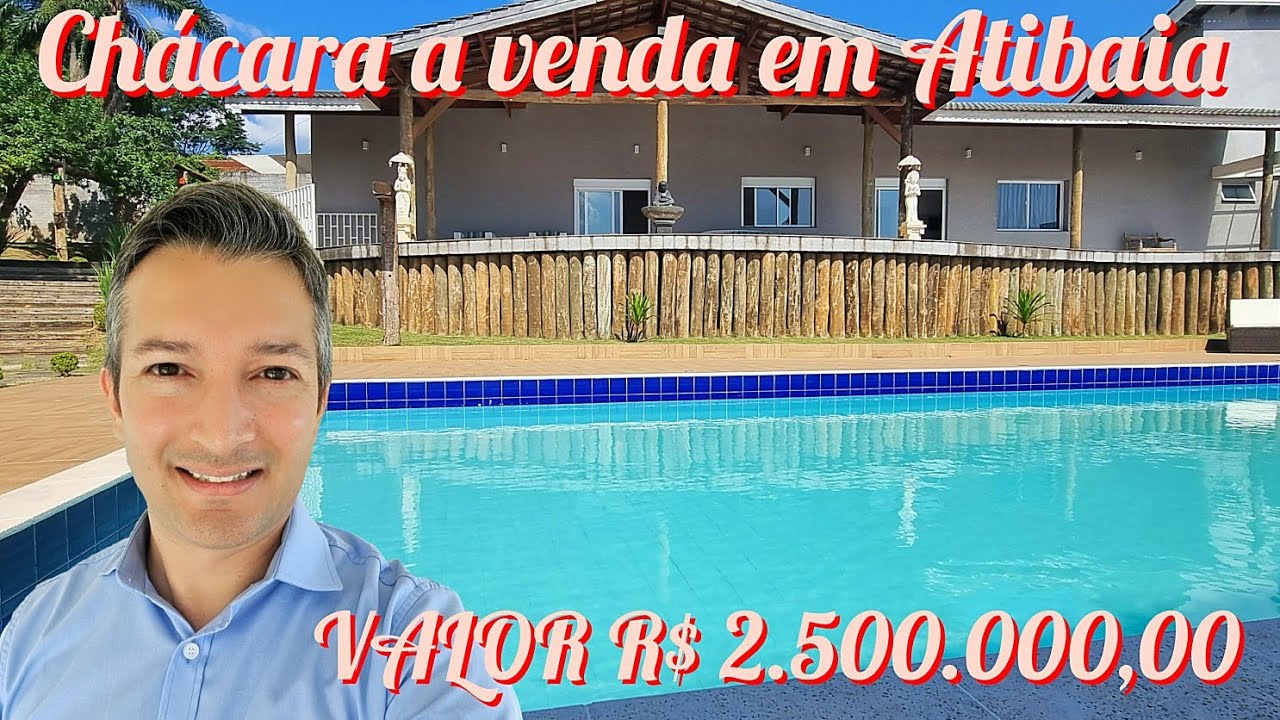 Chácara maravilhosa a venda em Atibaia, campo, piscina 16 x 5, área gourmet completa, casa da árvore