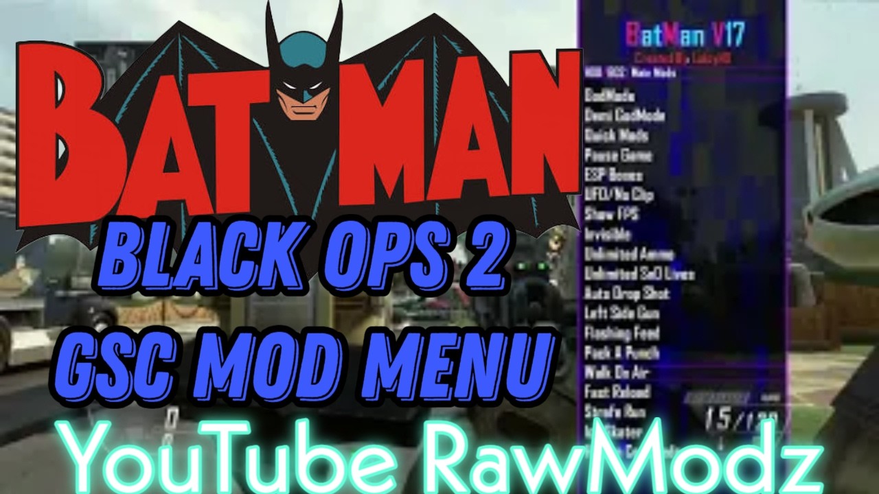 PS3 BO2 BatMan v17 GSC Mod Menu + Download