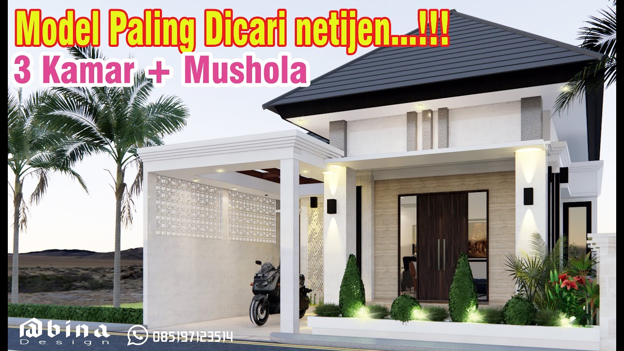 DESAIN RUMAH 3 KAMAR TIDUR | 1 LANTAI MODERN MINIMALIS |HOUSE DESIGN 10x11 m