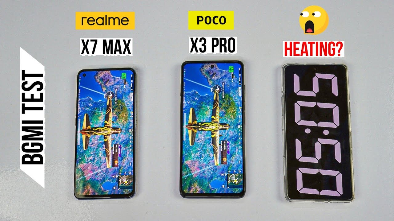 Poco X3 Pro vs Realme X7 Max Pubg Test, Heating and Battery Test | Shocking Results 🔥