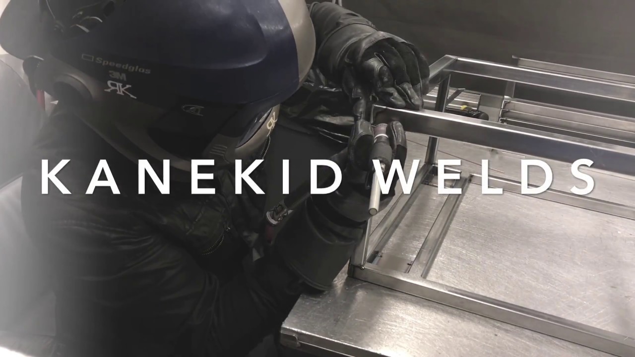 TIG welding a steel cart