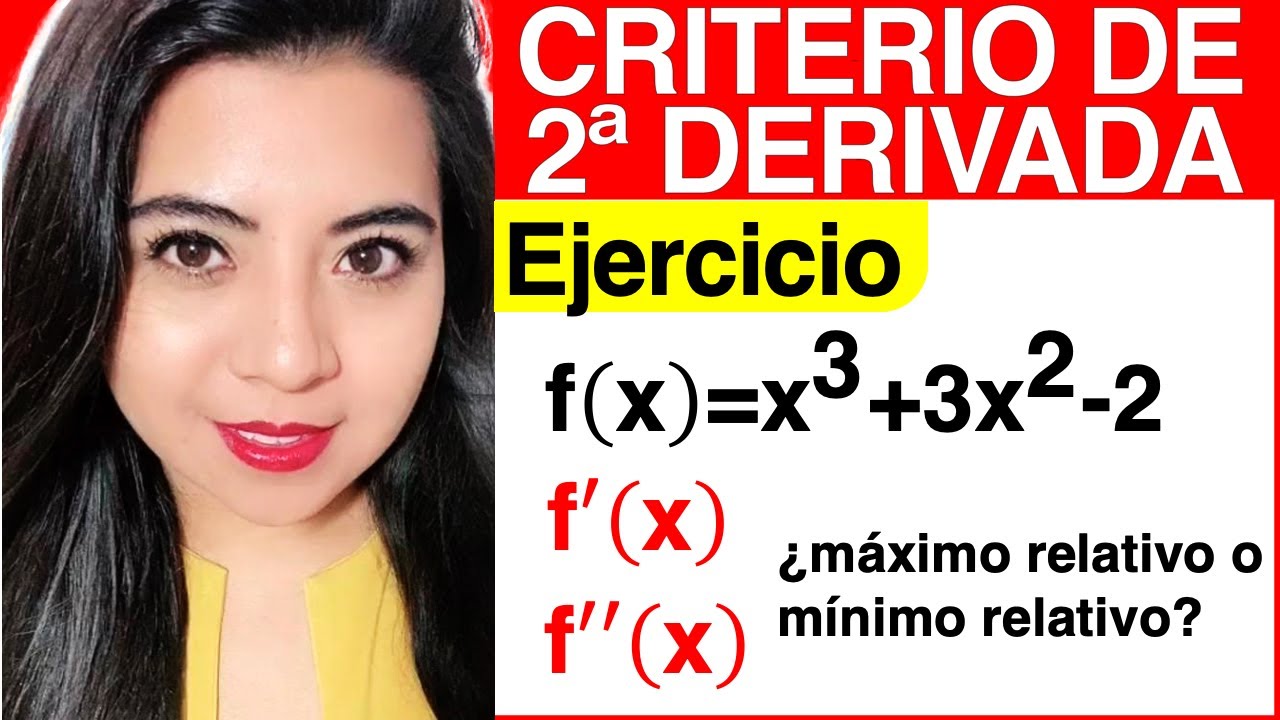 CRITERIO de la SEGUNDA DERIVADA - Ejercicio #1 (encontrar los máximos y mínimos relativos)