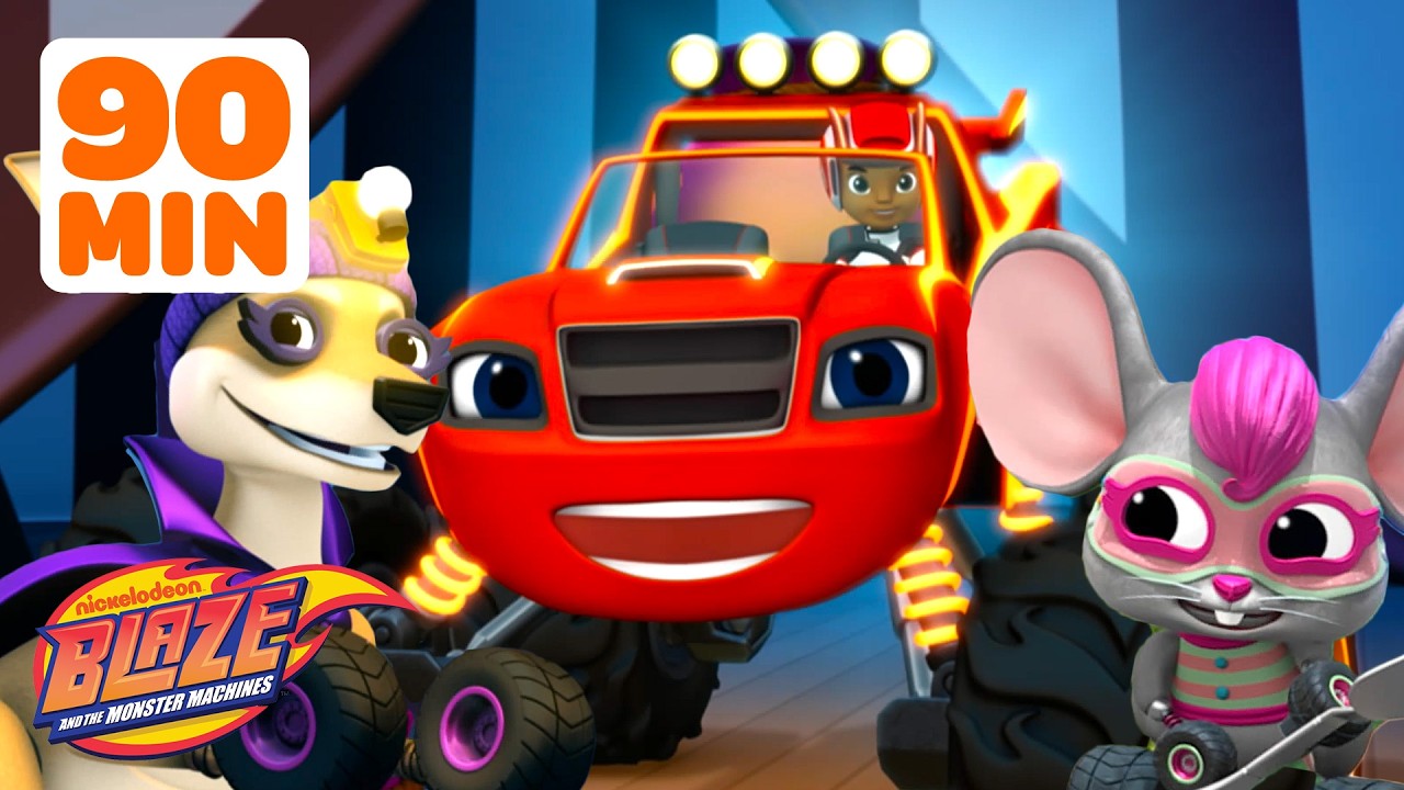 Blazing Speed Girl Power Heroes & Villains! #2 | 90 Minutes | Blaze and the Monster Machines
