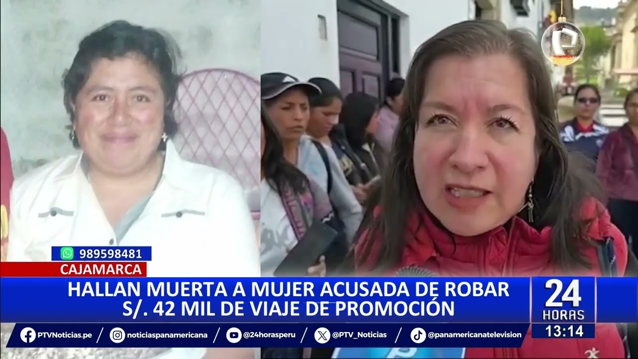 Cajamarca: hallan muerta a mujer acusada de robar dinero de promoción
