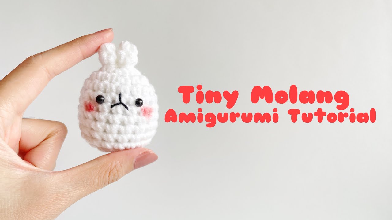 How to Crochet : Tiny Molang Amigurumi | Step by Step | FREE PATTEEN