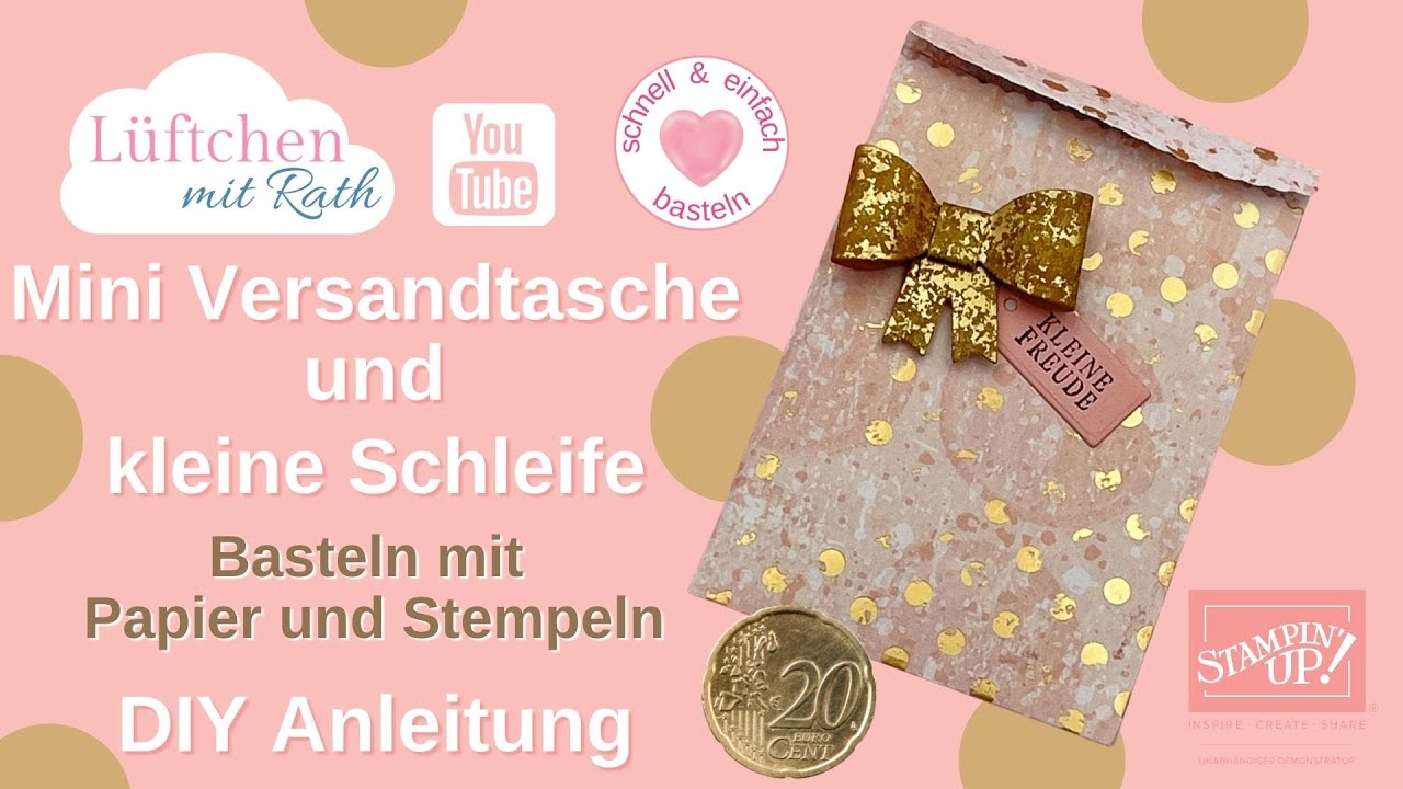 Basteltipp für die kleine Schleife und die Mini Versandtasche von Stampin Up !