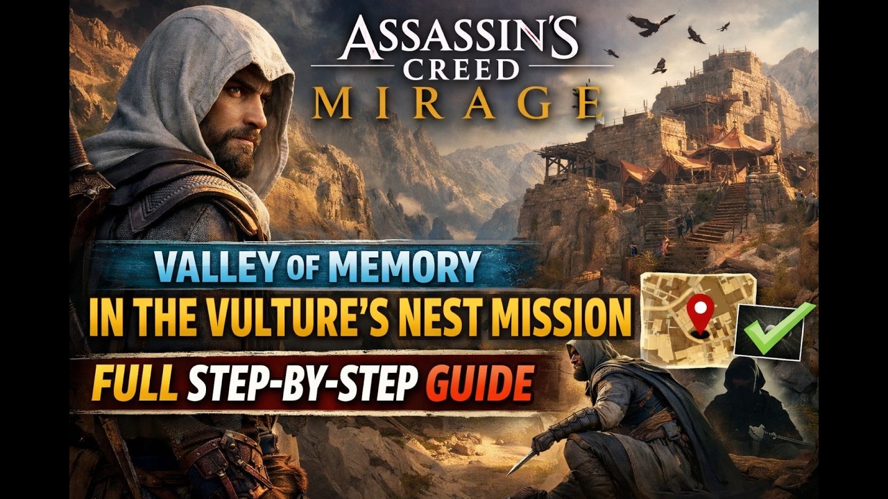 Assassin’s Creed Mirage | In the Vulture’s Nest Mission | Valley of Memory | Full Step-by-Step Guide