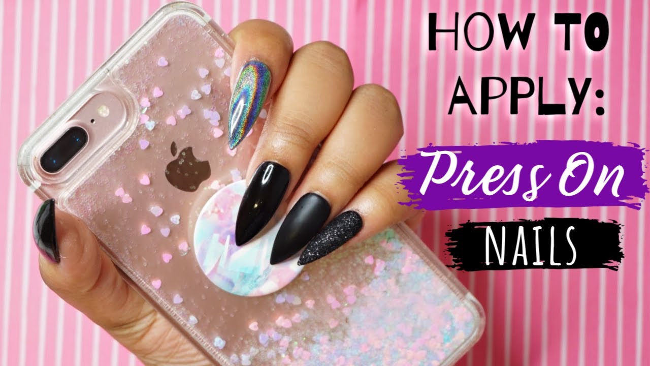 Applying My 1st Set of Luxury Press On Nails! | Adhesive Tabs & Gorilla Glue | TheHeartsandCake90