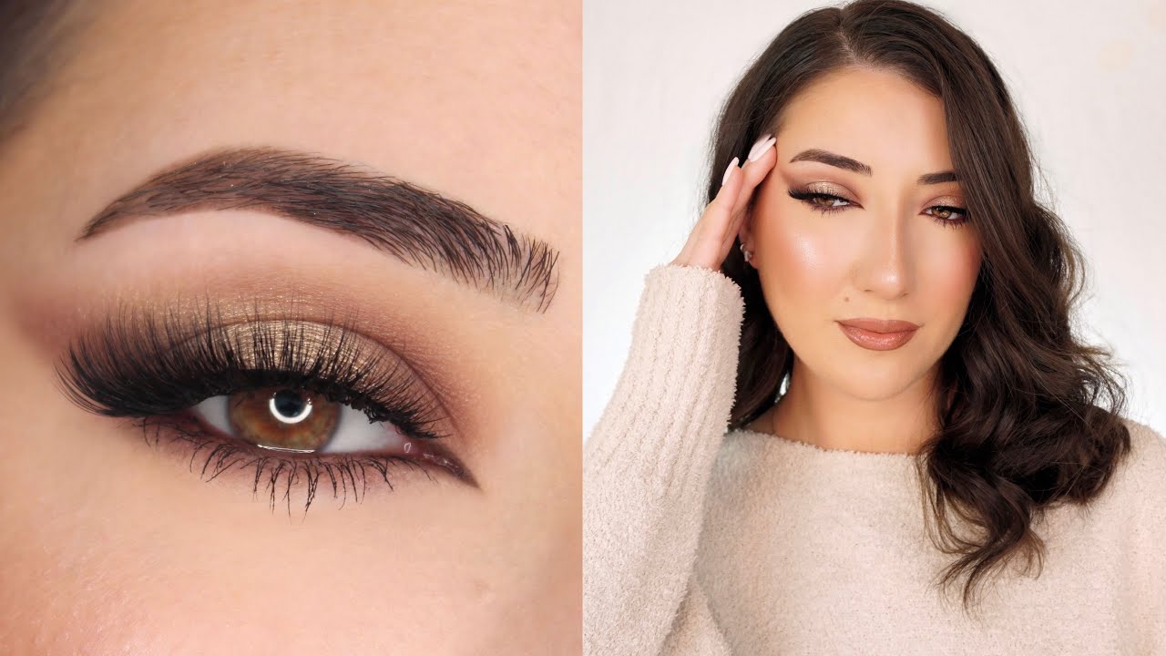 BROWN HALO SMOKEY CAT EYE MAKEUP TUTORIAL