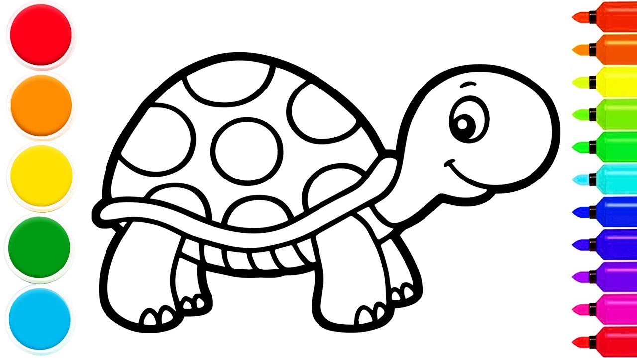 How to Draw a Cute Turtle | Easy Step by Step Tutorial
