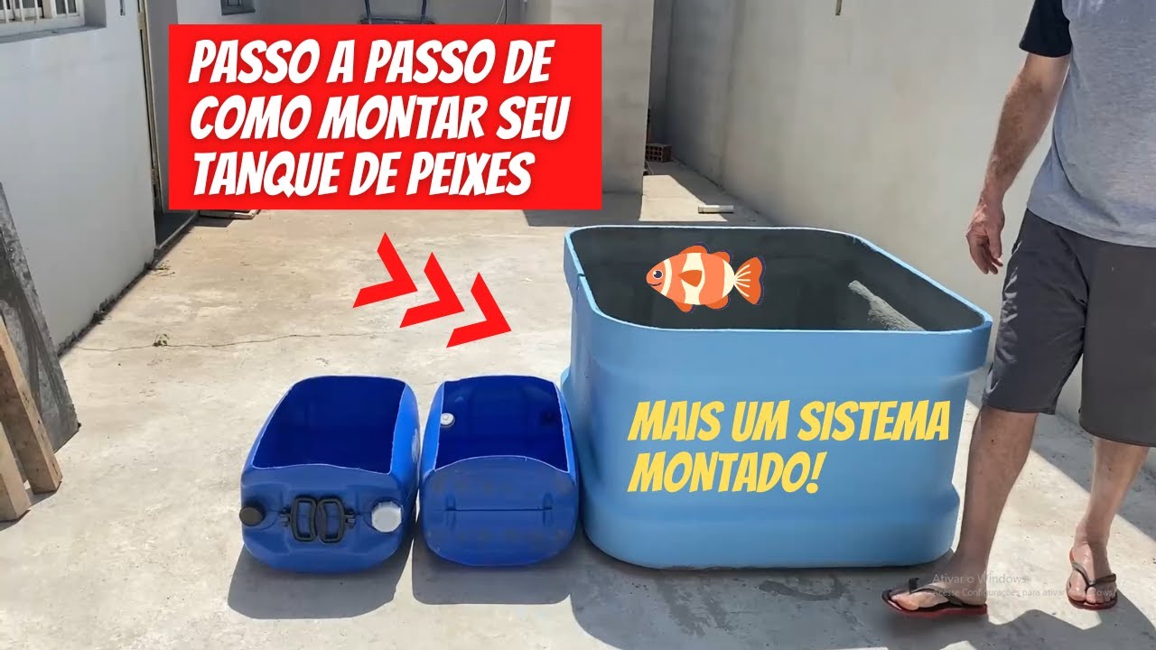 COMO MONTAR SISTEMA DE CRIAR TILAPIA EM CASA - Video 1 #aquaponia #tilapia #peixe #pescaria