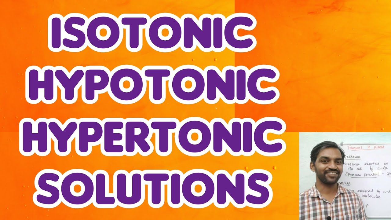 Isotonic, Hypotonic and Hypertonic solution | Tamil