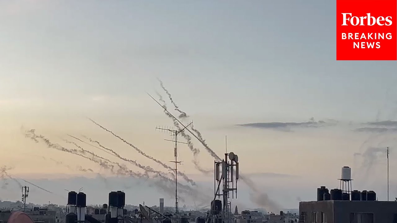 Footage Emerges Of Hamas's Surprise Attack On Israel From Gaza