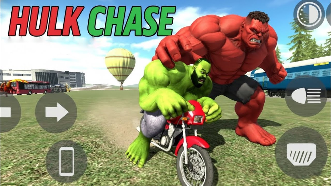 giant Red Hulk vs Green Hulk fight || Indian Bikes Driving 3D || game play video