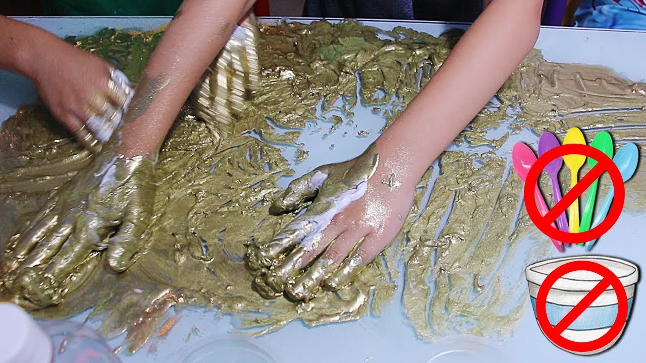 DESAFIO DA SLIME SEM COLHER E SEM BACIA (NO SPOON NO BOWL SLIME CHALLENGE)
