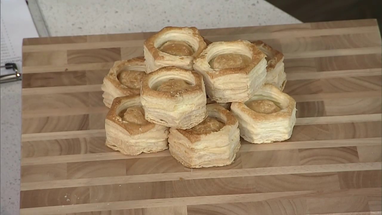 Traditional Christmas Eve seafood vol-au-vent